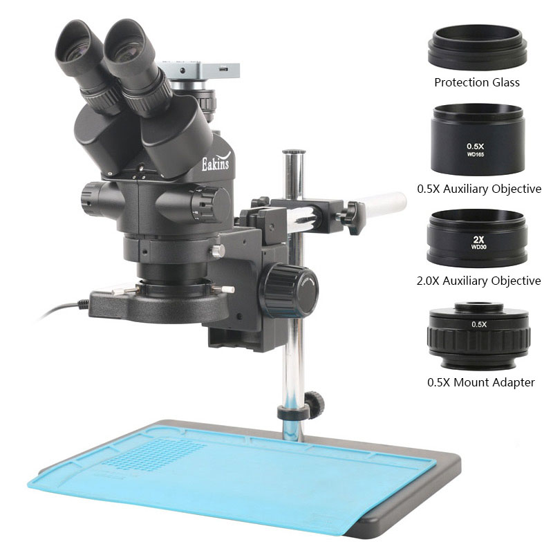Stereo Trinocular Microscope Pcb - USB 비디오 카메라 동시 초점 스테레오