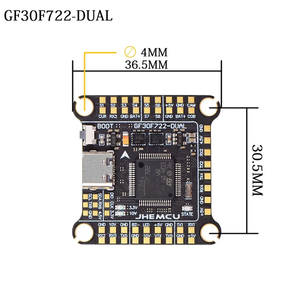 JHEMCU F7 F722 비행 컨트롤러 60A 4in - Fpv Flight Controller F7 Stack 60A 리뷰 및 가격