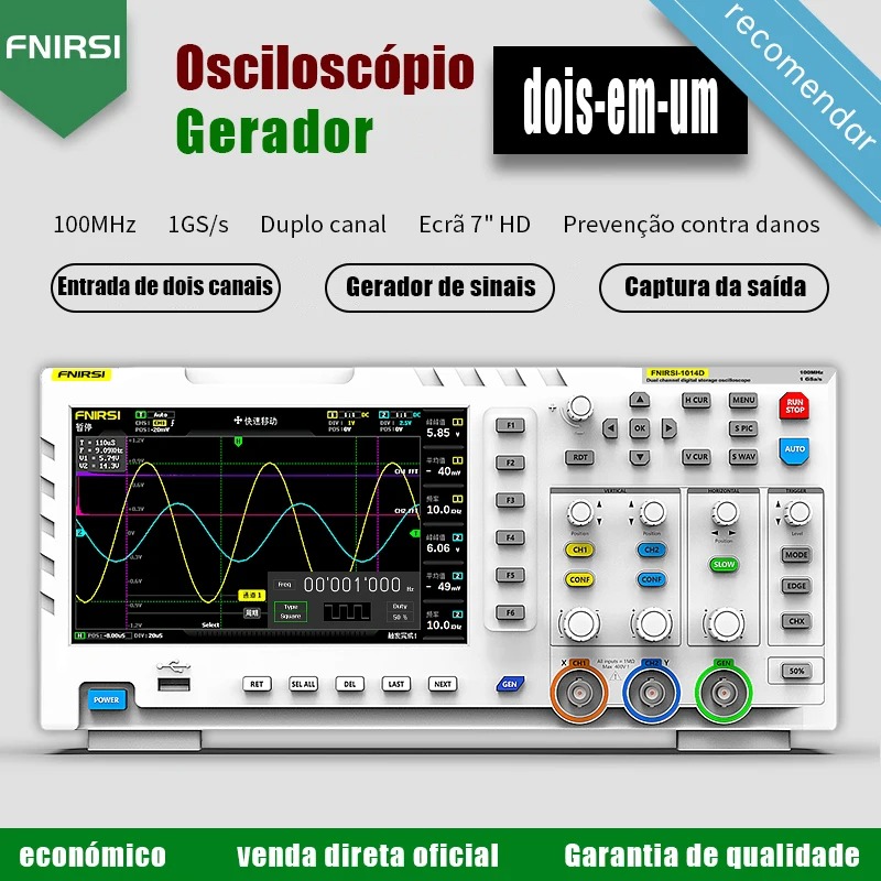 FNIRSI 1014D 디지털 오실로스코프 2 in 1 - Digital Storage Oscilloscope 100Mhz 리뷰 및 가격